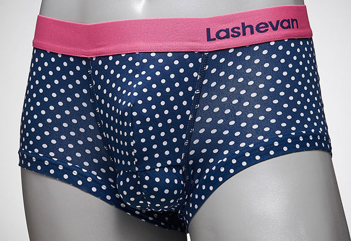LASHEVAN(ラシュバン)Men's Underwear Navy Dot